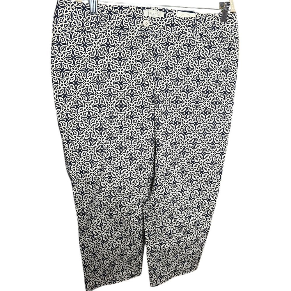 TALBOTS Stretch Twill Crop Pants Size 14 NWT